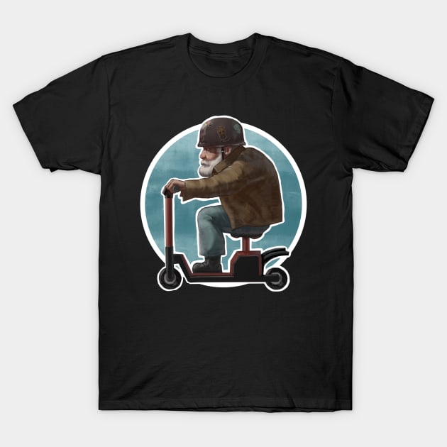 Hipster granpa T-Shirt by Pushi